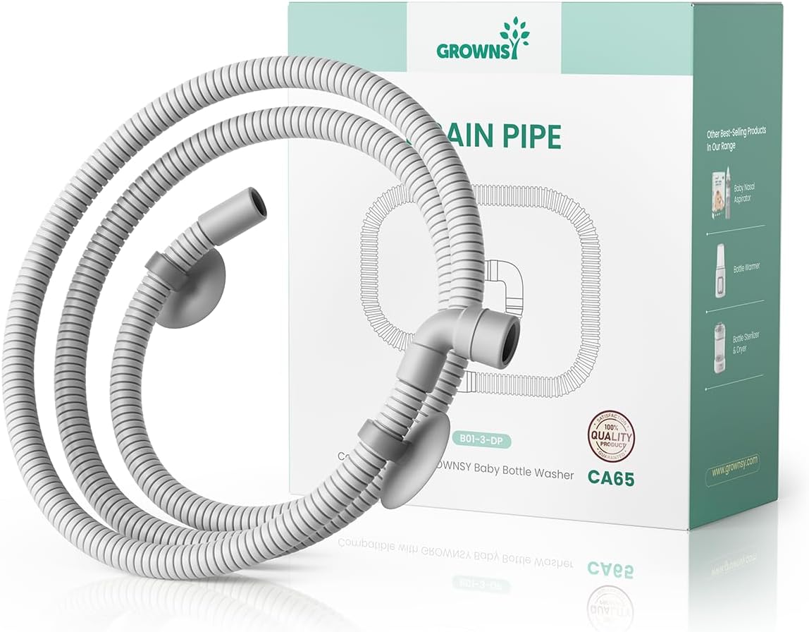 Grownsy Drain Hose 1M & GROWNSY Descaler Tablets, 24 Count