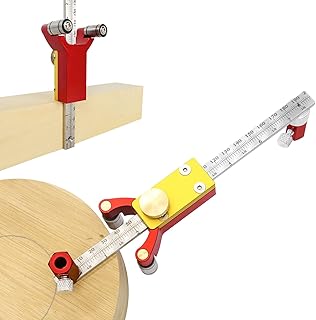 Multifunctional Scribing Ruler, 3 in 1 Multifunctional Scribing/Parallel line Drawing/Height Measurement Ruler Adjustable Precision Linear Arc Dual-Purpose, 215 MM Sliding Mark, arcs 0â€‘360Â°