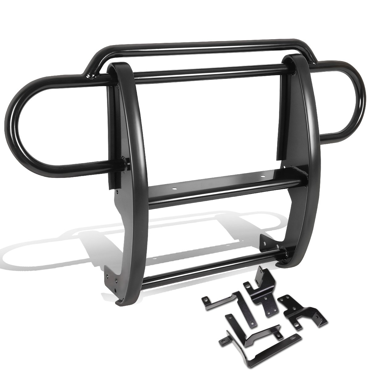 DNA MOTORING GRILL-G-071-BK Black Front Bumper Protector Guard Compatible with 07-17 Wrangler