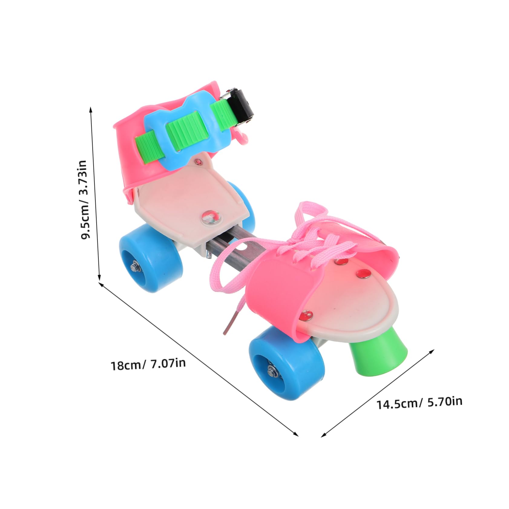 KICHOUSE Growth-Friendly Kids Roller Skates Boys Girls Adjustable Quad Skates Double Row Wheels Easy to Use