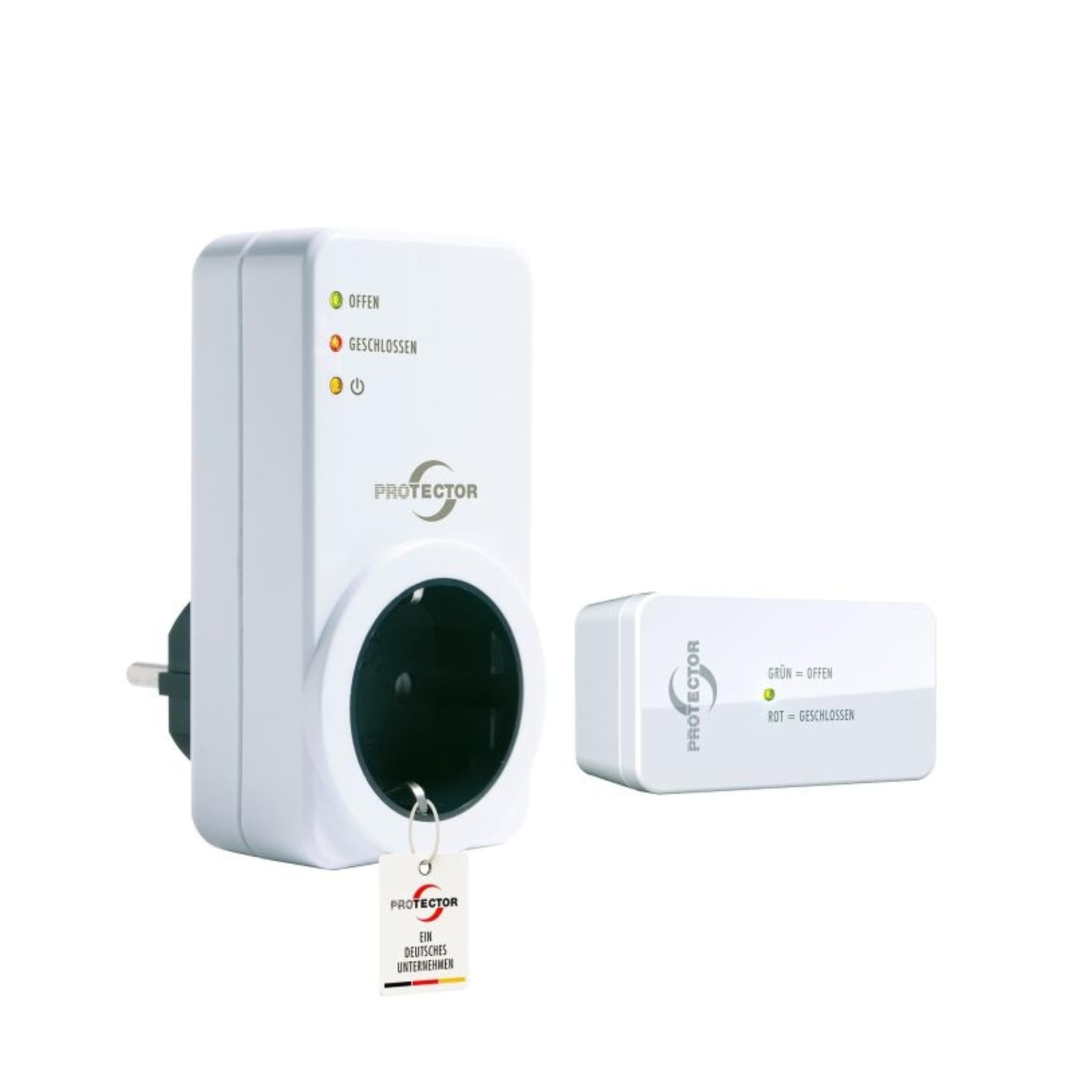 PROTECTOR Funk-Abluftsteuerung ASF-510 für Dunstabzugshauben – Mit neuem patentierten Fensterkontaktschalter ohne Magnet für mehr Sicherheit – Kabellose Installation – Fensterkontaktsensor