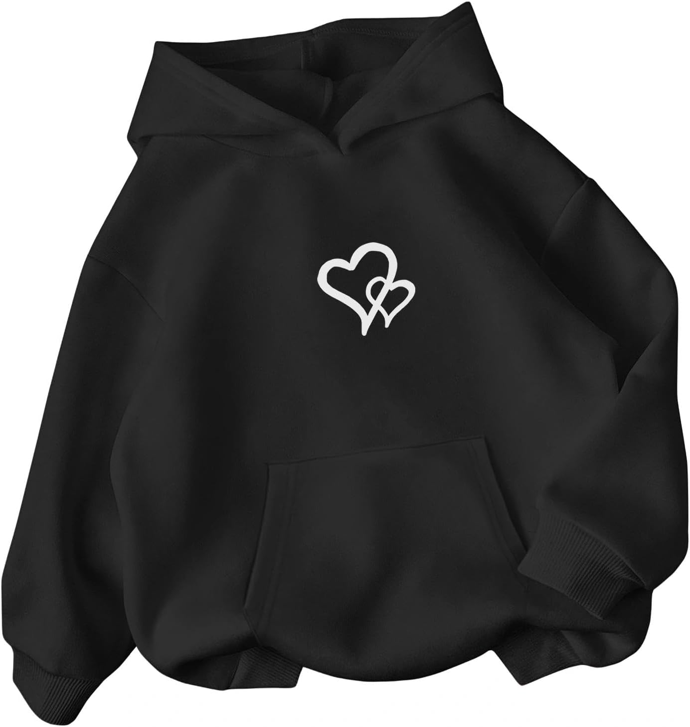 Girls Long Sleeve Hooded Sweatshirt Thick Graphic Hoodie Cute Pullovers Tops