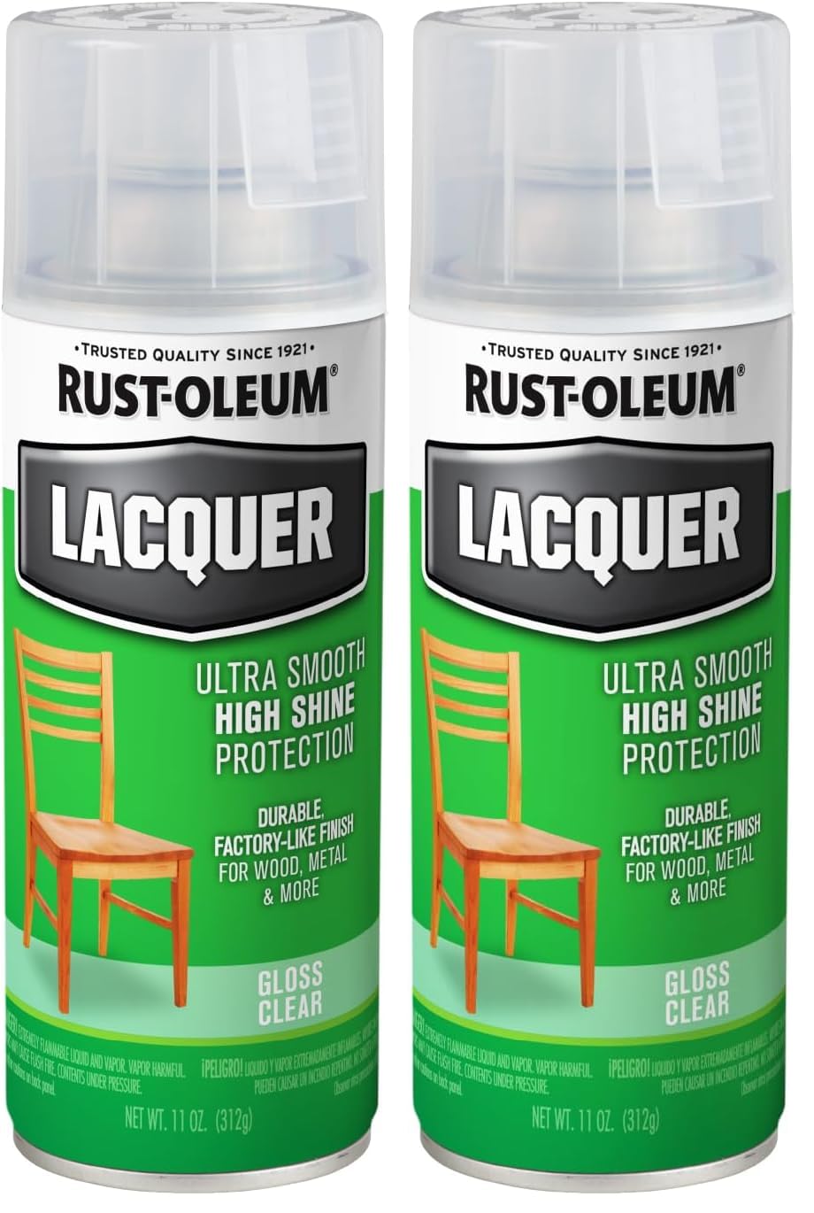Rust-Oleum 1906830 Lacquer Spray, 11-Ounce, Gloss Clear (Pack of 2)