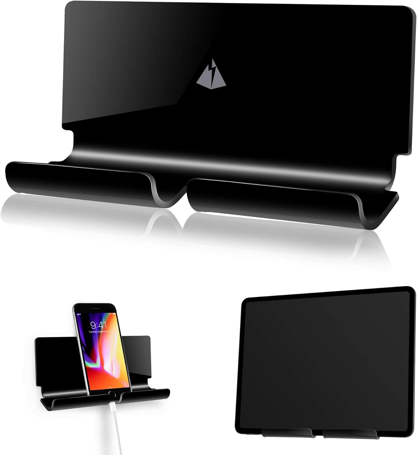 TXEsign Adhesive Wall Tablet Holder Mount Stand for Tablet Smartphones eReader Wall Holder Mount (Black) TXEsign Adhesive Wall Tablet Holder Mount Stand for Tablet Smartphones eReader Wall Holder Mount (Black)