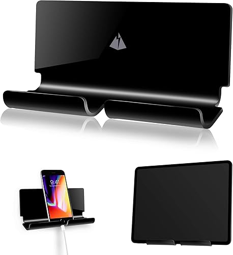 TXEsign Soporte adhesivo de pared para tableta, soporte para tableta, smartphones, lector electrónico, soporte de pared (negro)