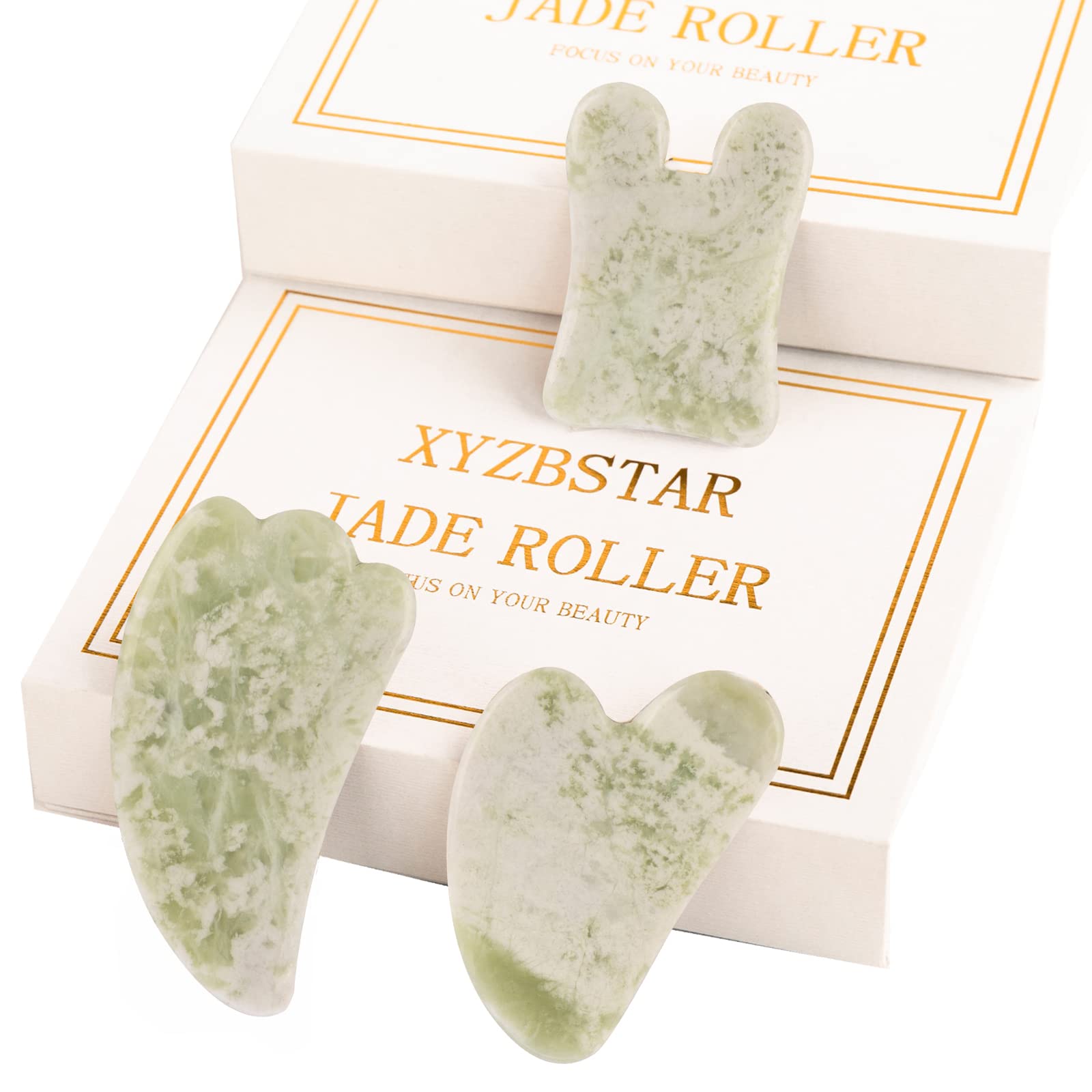 翡翠 ジャダーローラー グアシャセット Amazon.com: XYZBSTAR Gua Sha Facial Tools Set of 3 Guasha Massage