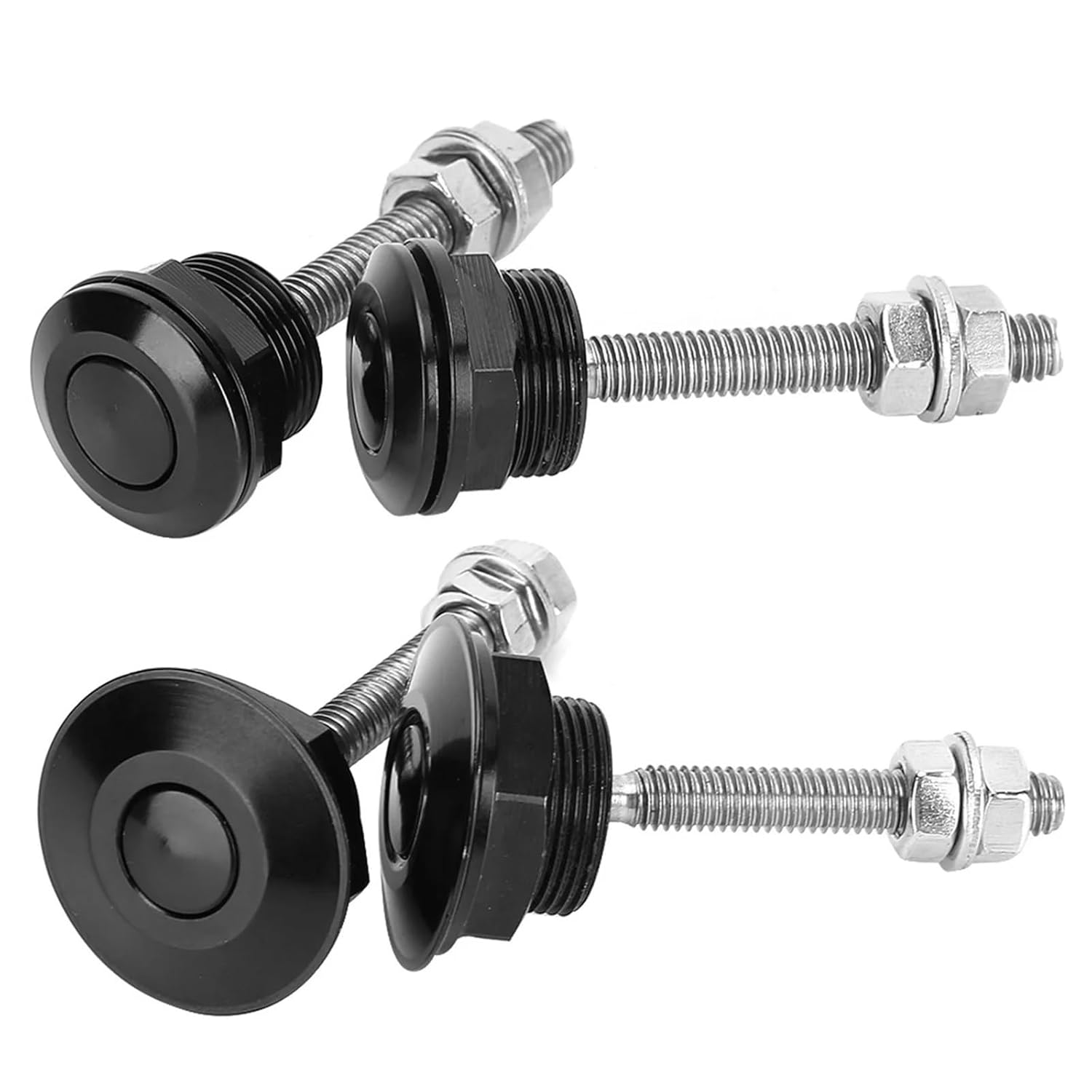 Hood Pins 2Pcs Bonnet Lock Universal Hood Pin Quick Release Push Button Bumper Clip Latches for Auto Car(22mm)