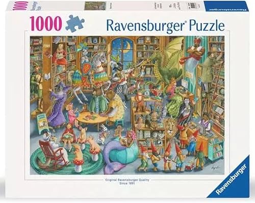 Ravensburger Midnight at The Library 12000489 - Rompecabezas de 1000 piezas para adultos, herramientas hechas a mano, fabricado en Alemania, cada