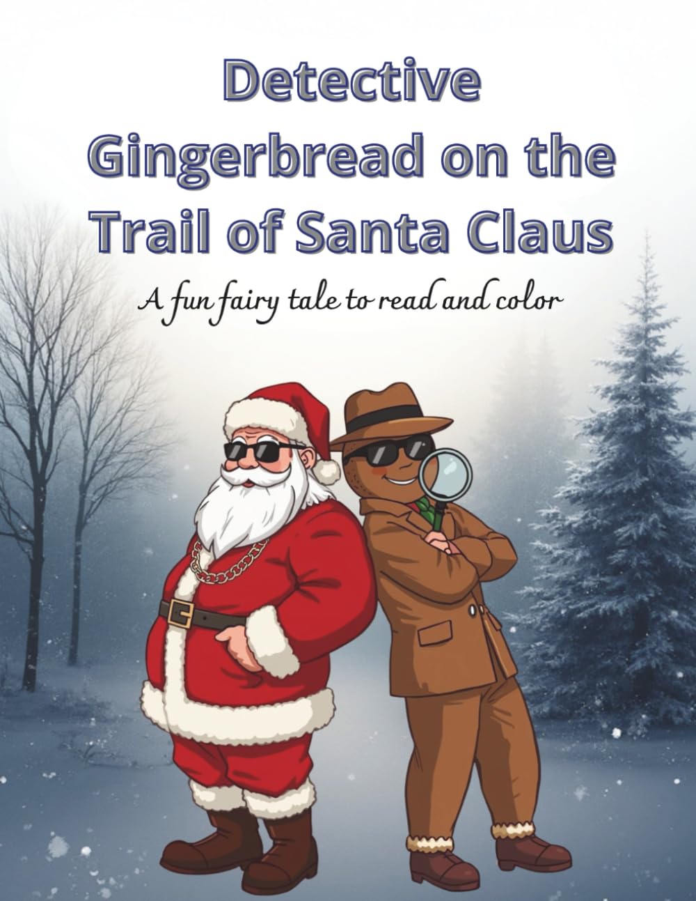 Detective Gingerbread on the Trail of Santa Claus: A fun fairy tale to read and color