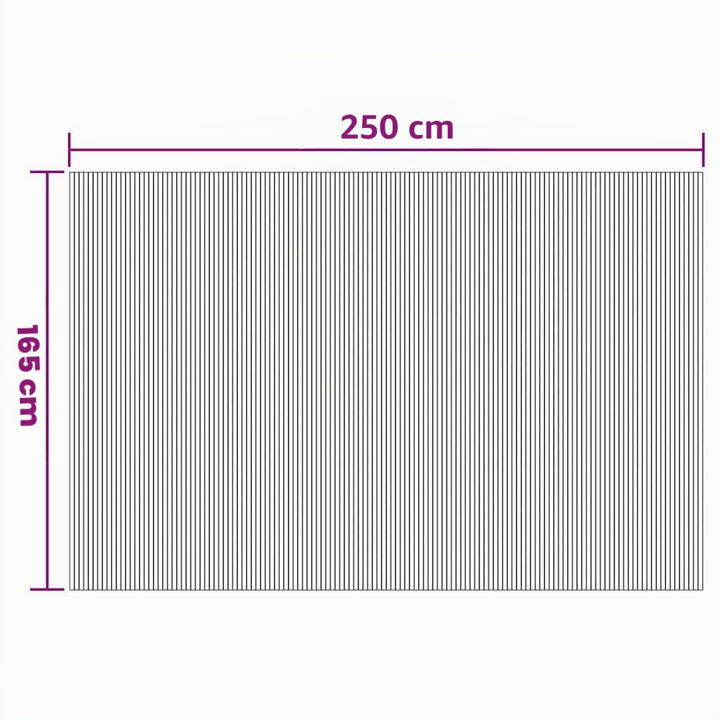 vidaXL Biombo Divisor Bambú Natural 250x165 cm Separador Habitación Privacidad
