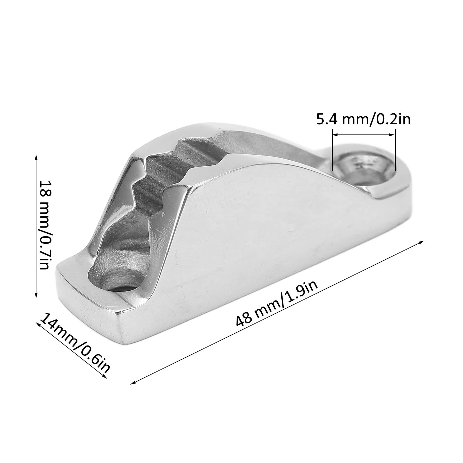 Yuecoom Clam Cleat,Boat Cleat,Stainless Steel Sailing Clam Cleat,Anchor Cleats for Boat, Yacht, Kayak, Sailing,Marine Hardware,Lightweight,Strong-Silvery