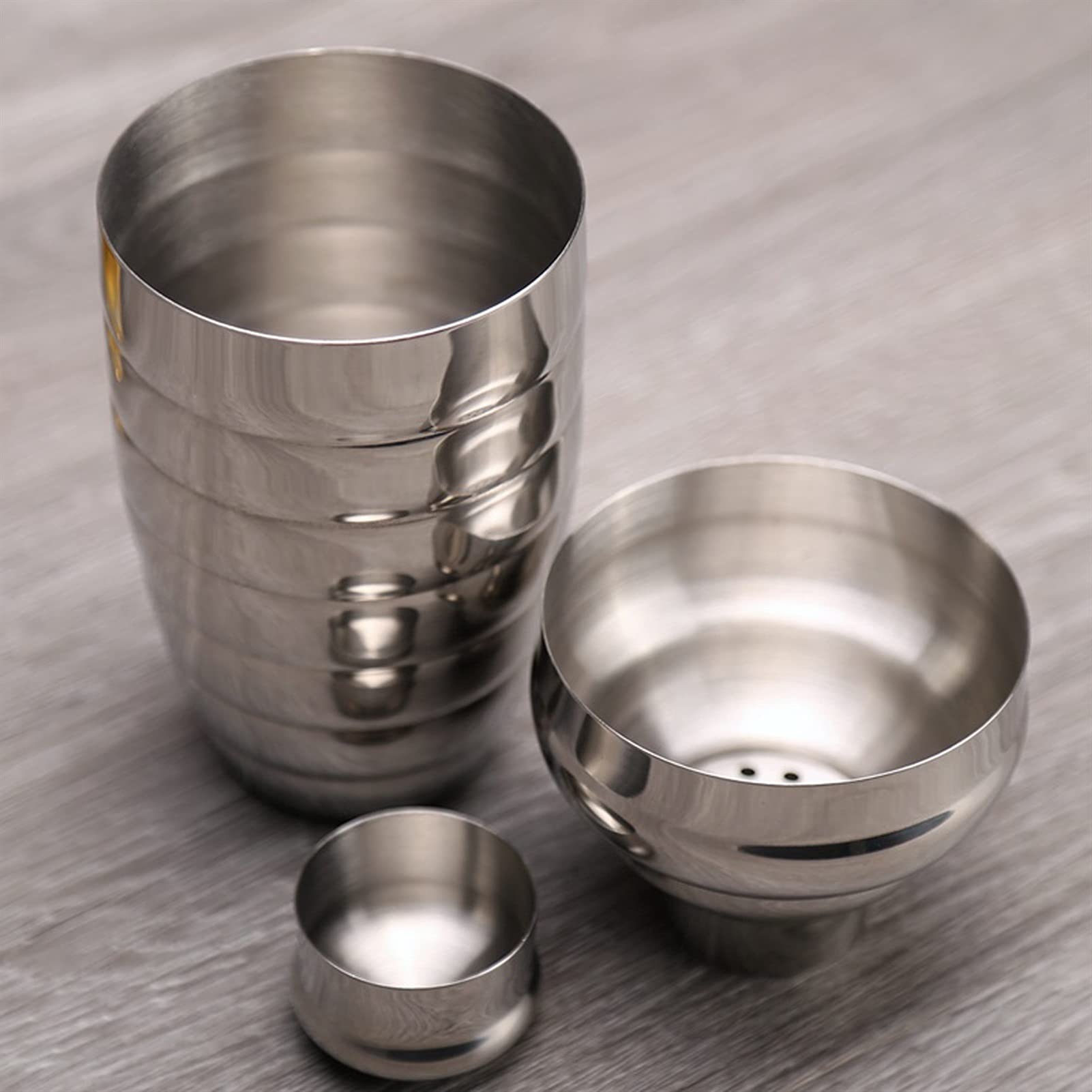 Juego de Coctelera Coctelera de cóctel 750ml de Acero Inoxidable Barmer Barra de barbero para Mezclar Vino Herramientas de Barra Profesional Bartending Beber Shaker Agitador de Cócteles