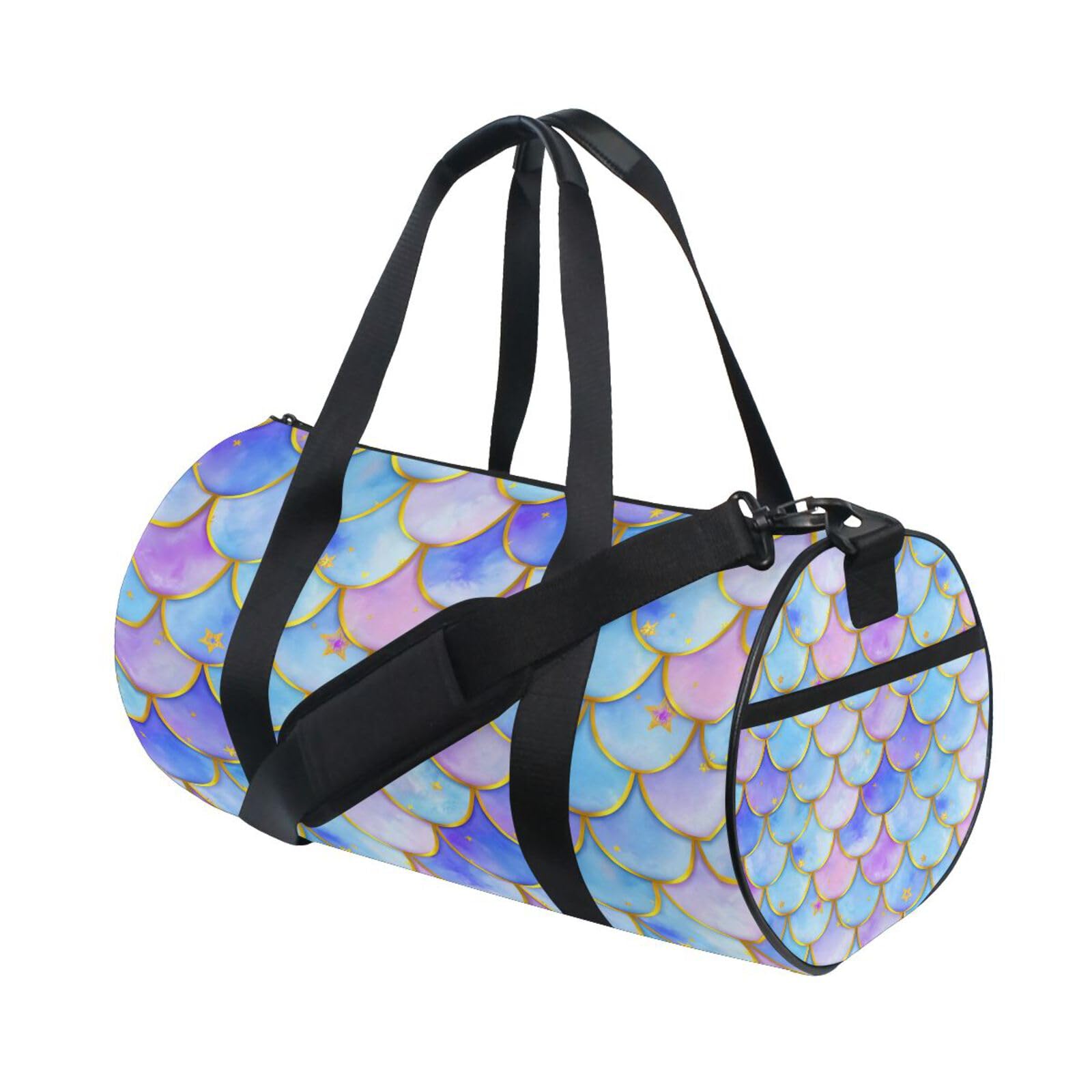 BOESI Graffiti Scales and Stars Travel Gym Bag, Lightweight Sports Bag, Hand-carrying and Shoulder-carrying, Suitable for Men and Women