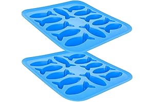 Fairly Odd Novelties Ice Cube Tray, Two Pack, Blue Fish