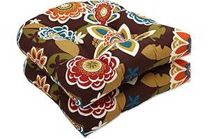 Floral Tufted Weather and Fade Resistant Fall Cushions for Outdoor Chairs