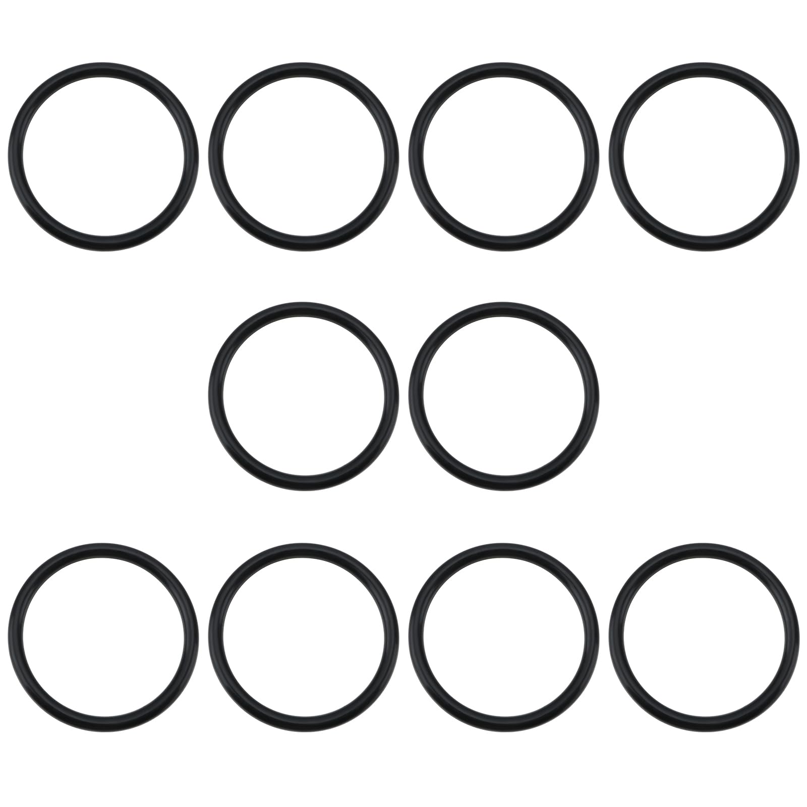 Briny River 10pcs O-Ring Seals 43mm OD 36mm ID 3.5mm Width Replacement Part 98066000 Compatible with Hansgrohe Bathtub Drain Black