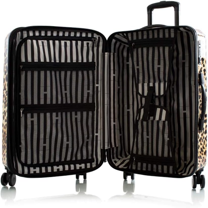 Review Heys America Black Leopard 26Inch Hardside Spinner Luggage