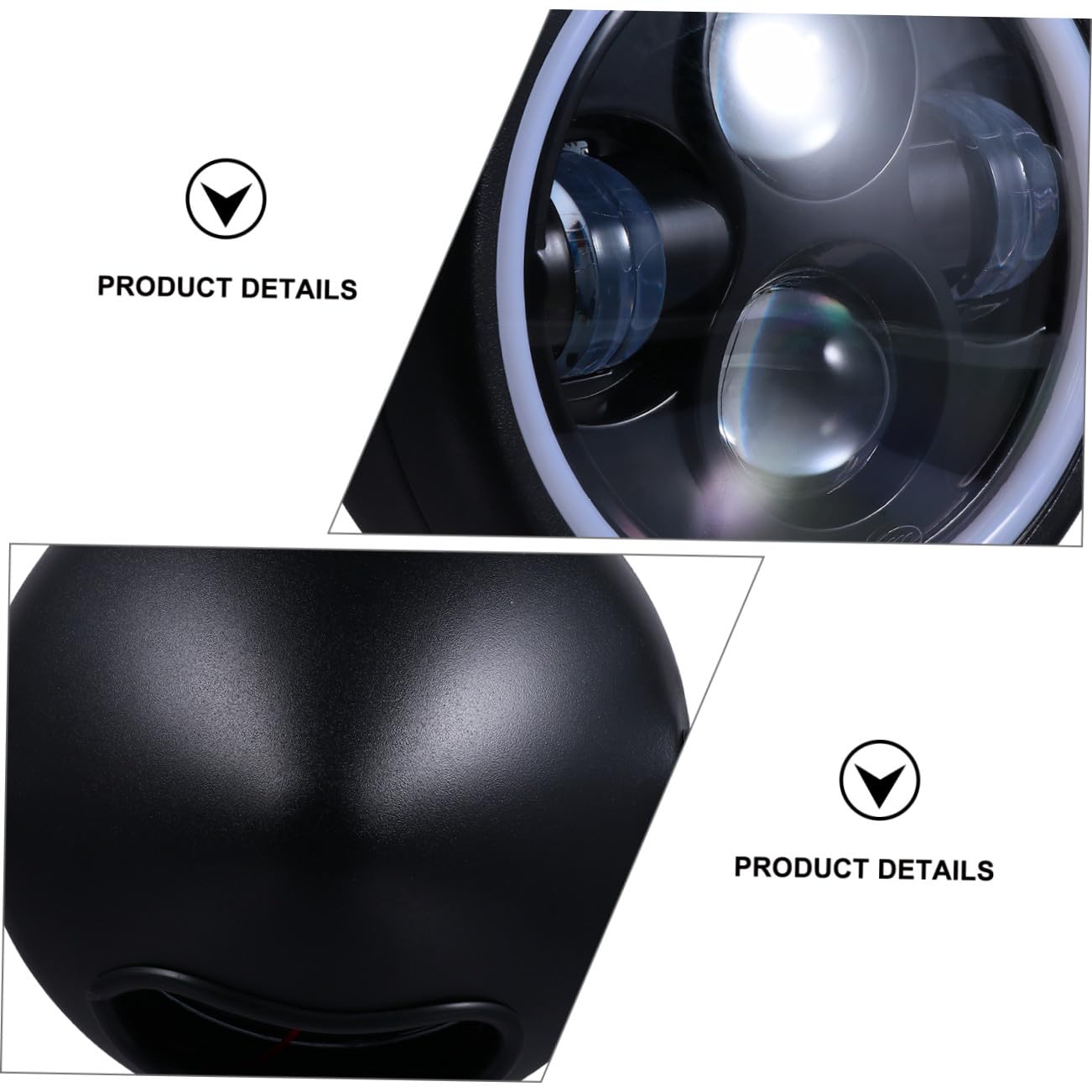 LED Inossidabile 35w 12v Vetro Retro Acciaio per Motocicletta Faro Sicura Guida Notturna in Condizioni di Nebbia e Pioggia