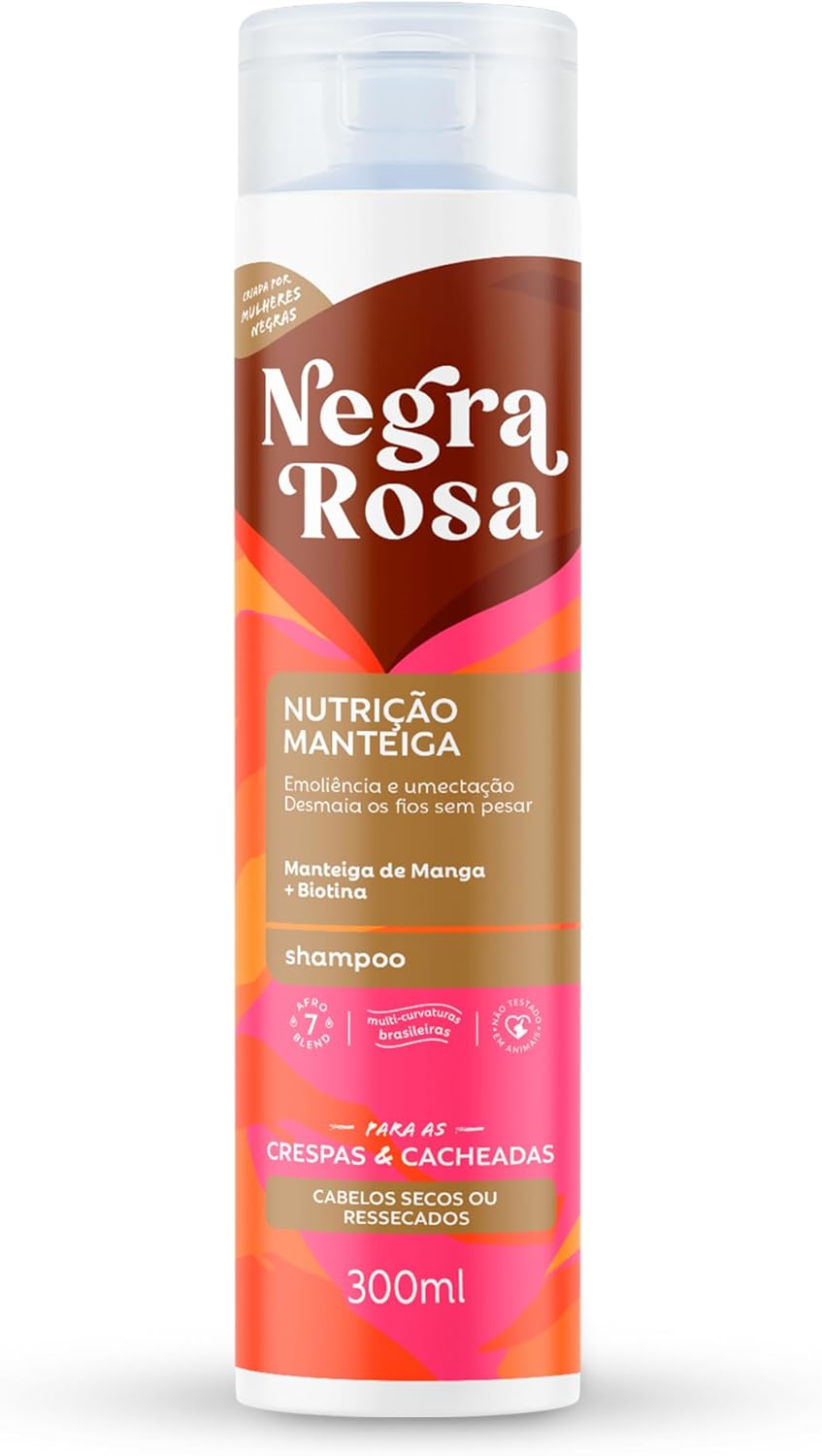 Shampoo Negra Rosa Manteiga Nutritivo 300ml