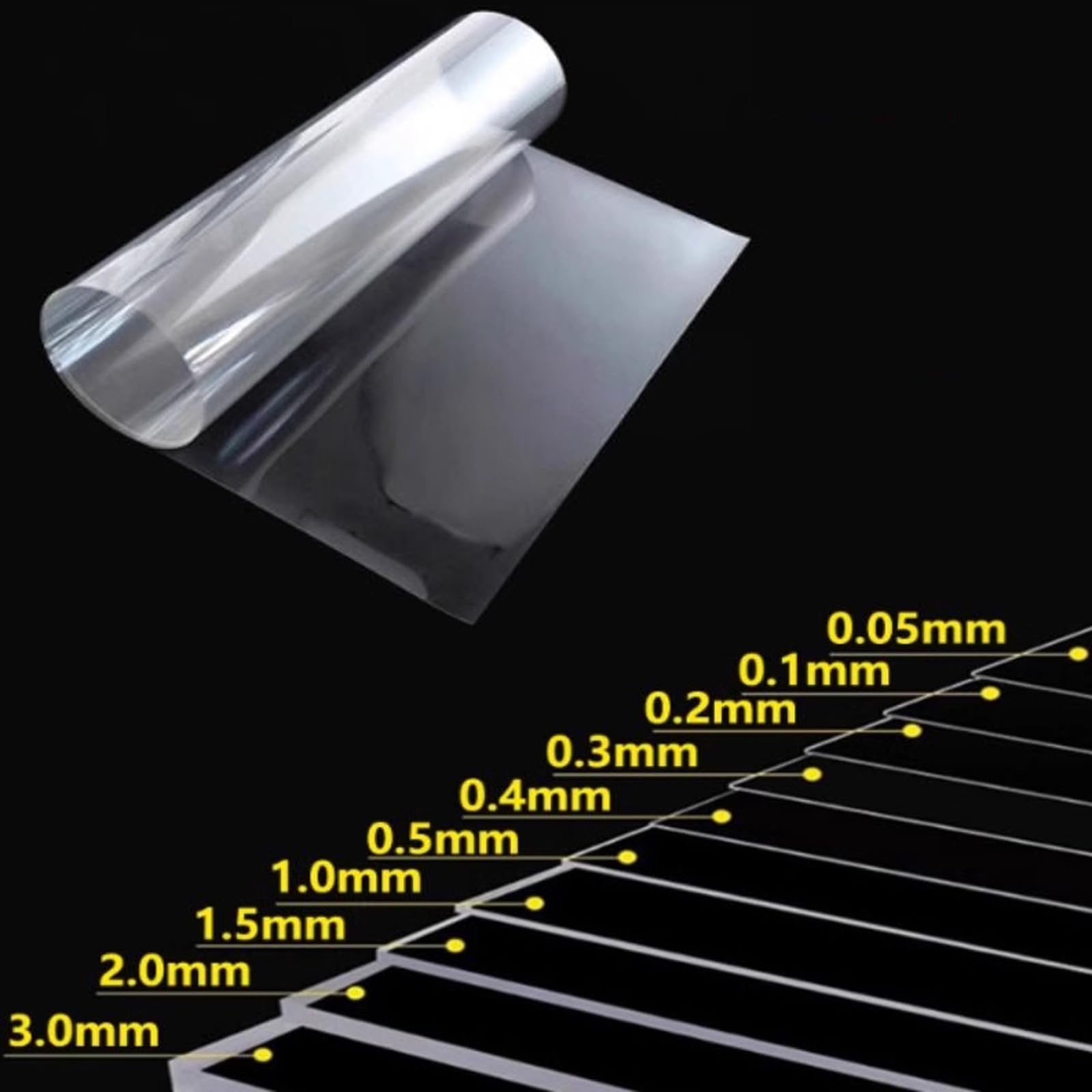 1MM Planchas de Policarbonato,Protección UV Paneles de Techo Transparente,Placa Duradera PC,Planchas Revestimiento de Repuesto para Invernadero,con Tornillos (0,5m x 2m)