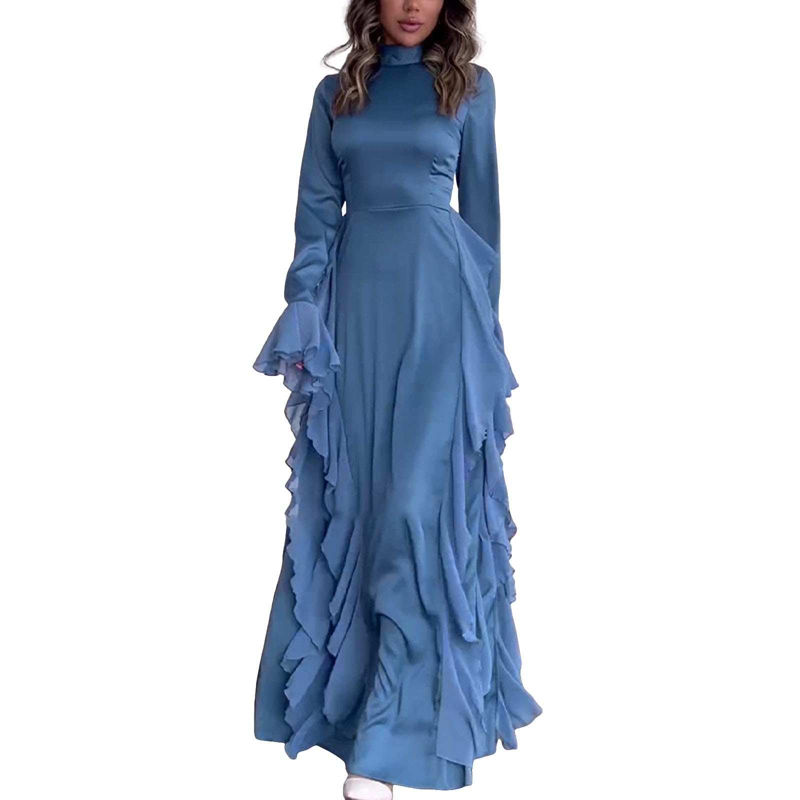 Robe de cocktail maxi à volants pour vos nuits parisiennes - 6