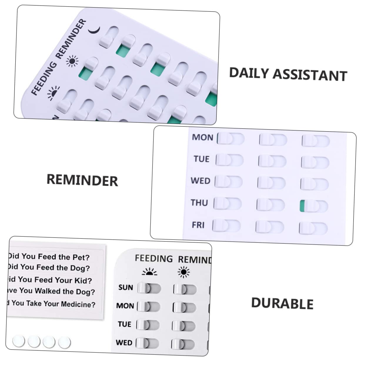 SUPVOX White Feeding Reminder: Timing Card Self-Adhesive for Easy Application