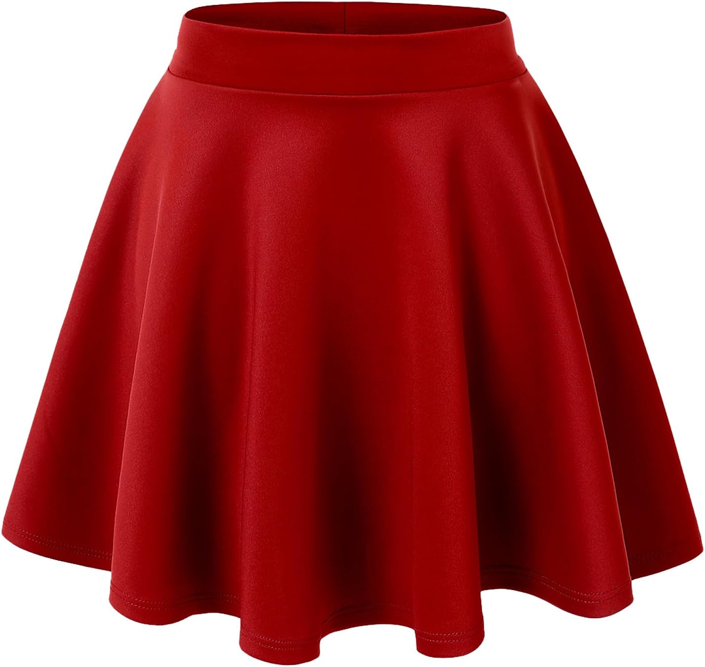 Made By Johnny Women's Basic Versatile Stretchy Flared Casual Mini Skater Skirt XS-3XL Plus Size