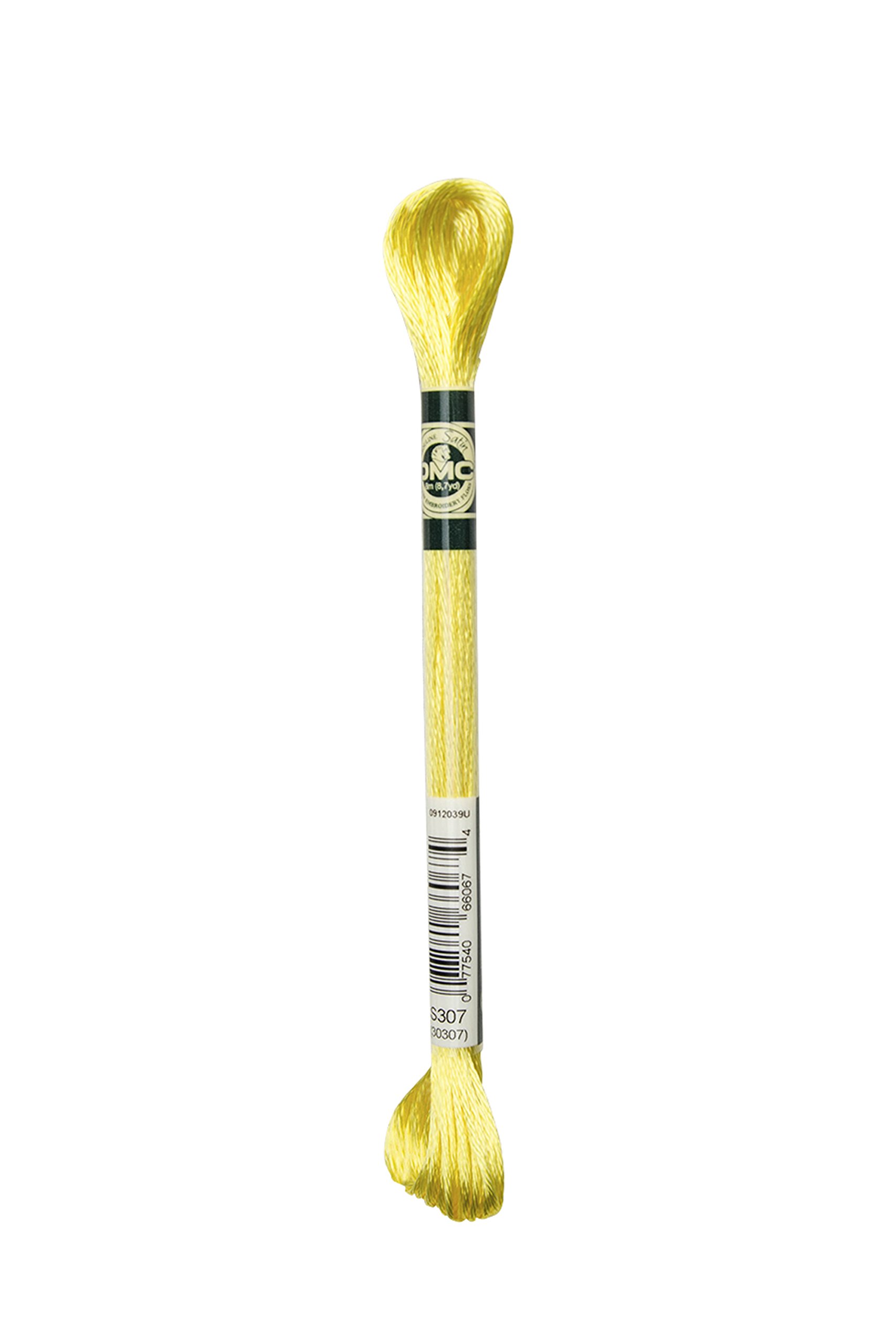 DMC 1008F-S307 Shiny Radiant Satin Floss, Lemon, 8.7-Yard