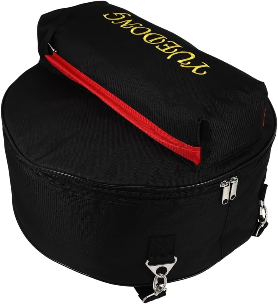 BESPORTBLE Thickened 14-Inch Snare Drum Bag Waterproof Oxford Cloth Instrument Storage Case Backpack Straps Black