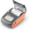 PT210 Thermal Receipt Printer, 58mm mini Thermal Printer BT 4.0 Thermal Printer with 90mm/s Print Speed 203DPI for Restaurant Receipt Printing (Orange)