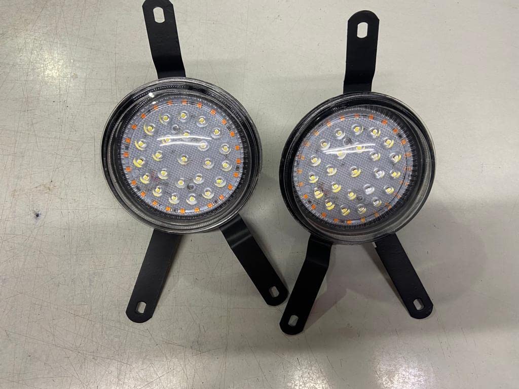 CARMART LED FOG LIGHT LED compatible for EECO with Indicator set of 2