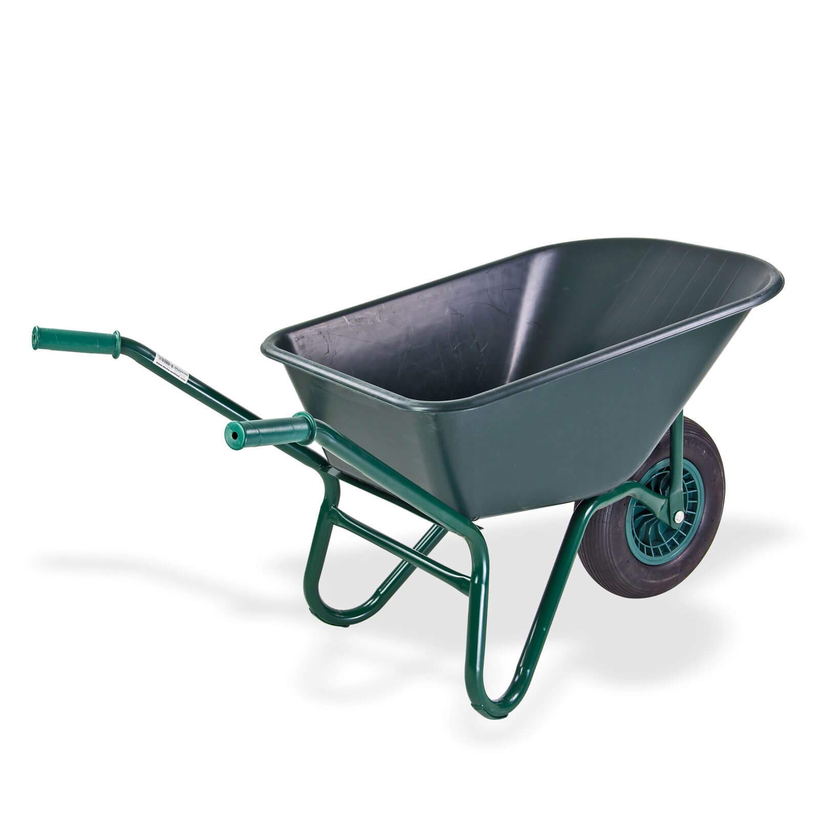 DEMA - Carreta para jardín (cubo de plástico, 100 L de capacidad), color verde