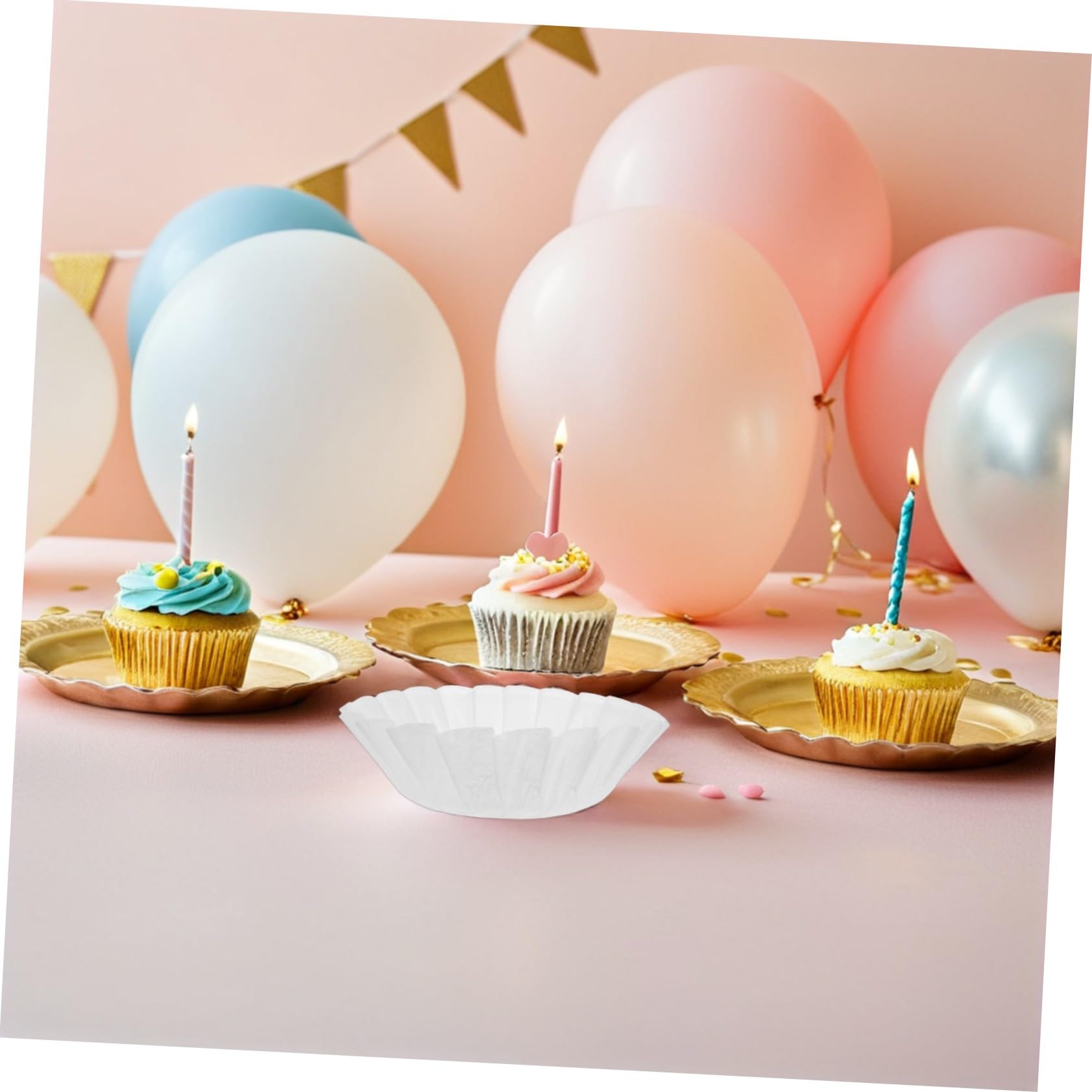 100 Piezas Basque Cake Liners de Papel para Hornear Antiadherente y Resistente al Aceite Compatibles con Hornos Freidoras de Aire Moldes para Tartas y Cupcakes Circulares
