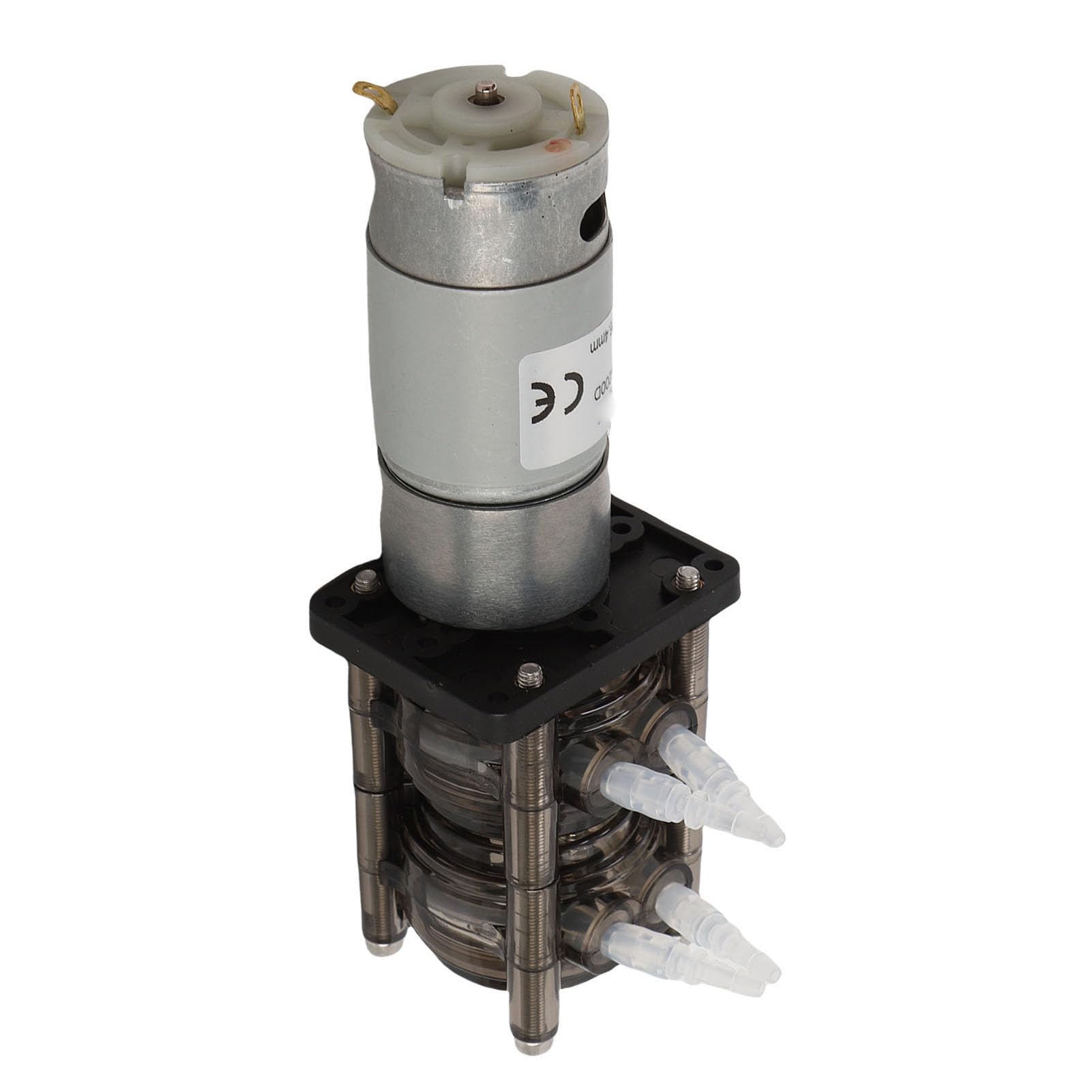Labor-Schlauchpumpe, langlebig, 2 x 200 ml/min, transparenter Silikonschlauch, Flüssigkeitsdosierpumpe, kleine Dosierung für Forschung (12 V)