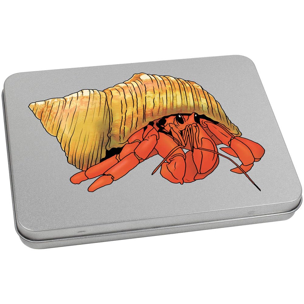Azeeda 170mm 'Hermit Crab' Metal Hinged Tin/Storage Box (TT00205799)