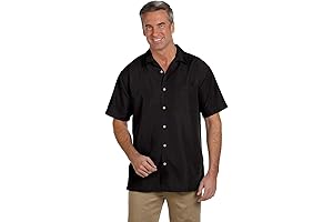Harriton Men's Barbados Textured Camp Shirt