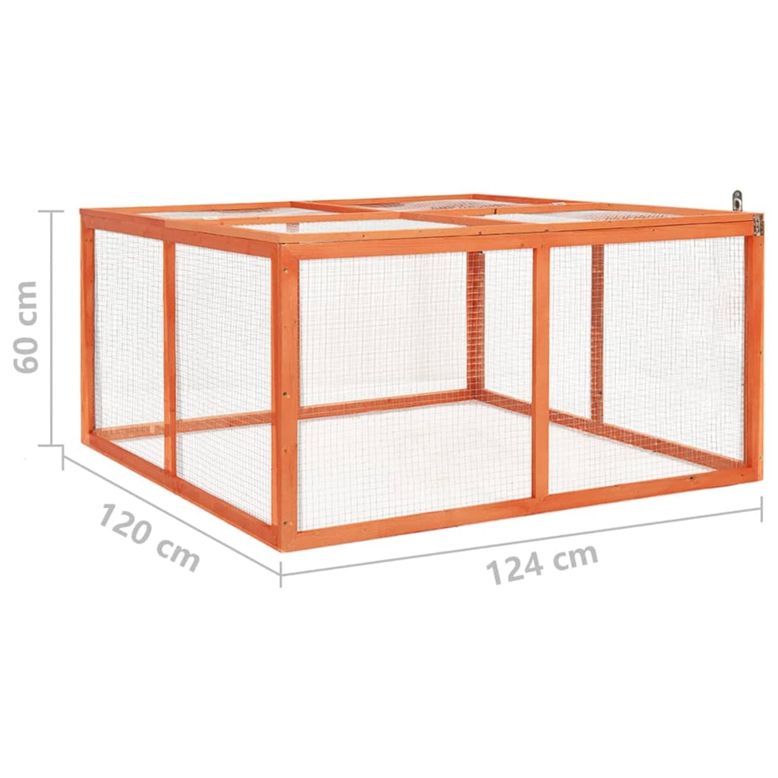 Conejera, MOONAIRY Jaula Cobaya, Jaulas para Conejos, Jaula Hamster, Casa Conejo, Casita Conejo, Nido Conejo, de Madera Maciza de Abeto 124x120x60 cm