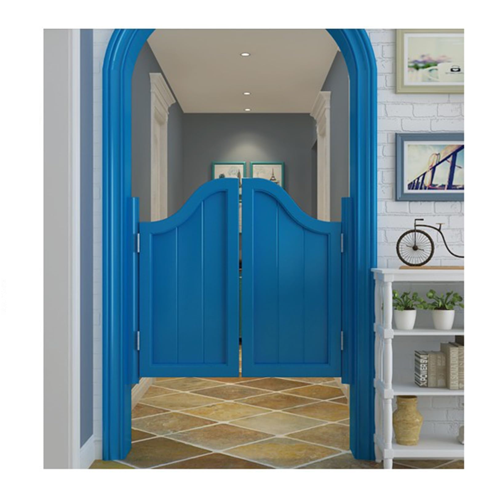 Wooden Saloon Swing Doors - Cafe Style, Hinges Included, Auto Close (Color: A, Size: W80xH100cm)