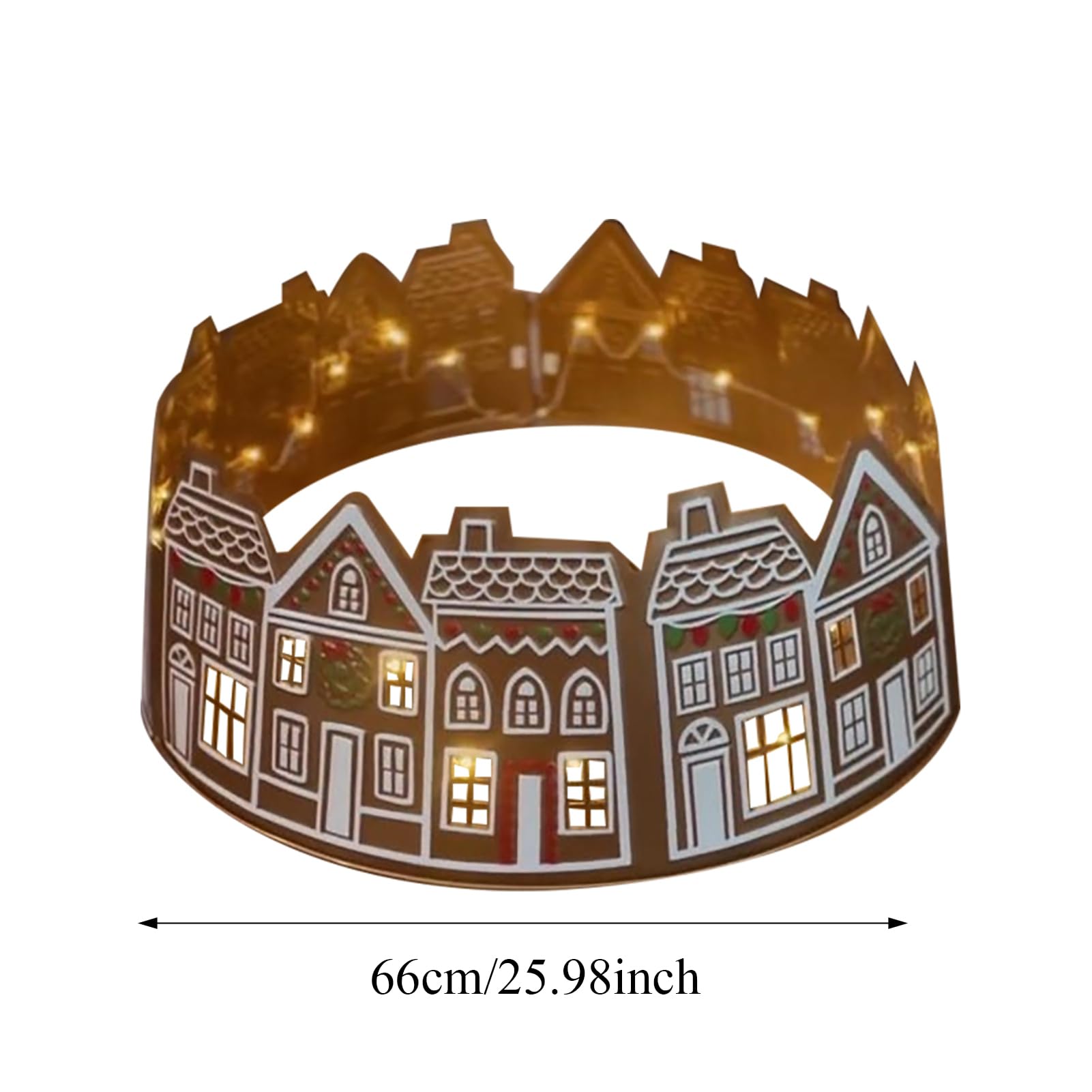 Obroża choinkowa, spódnica, 66/71 cm, LED piernikowa spódnica, podstawa pod ołówek, choinki, dekoracja (B-71 cm)