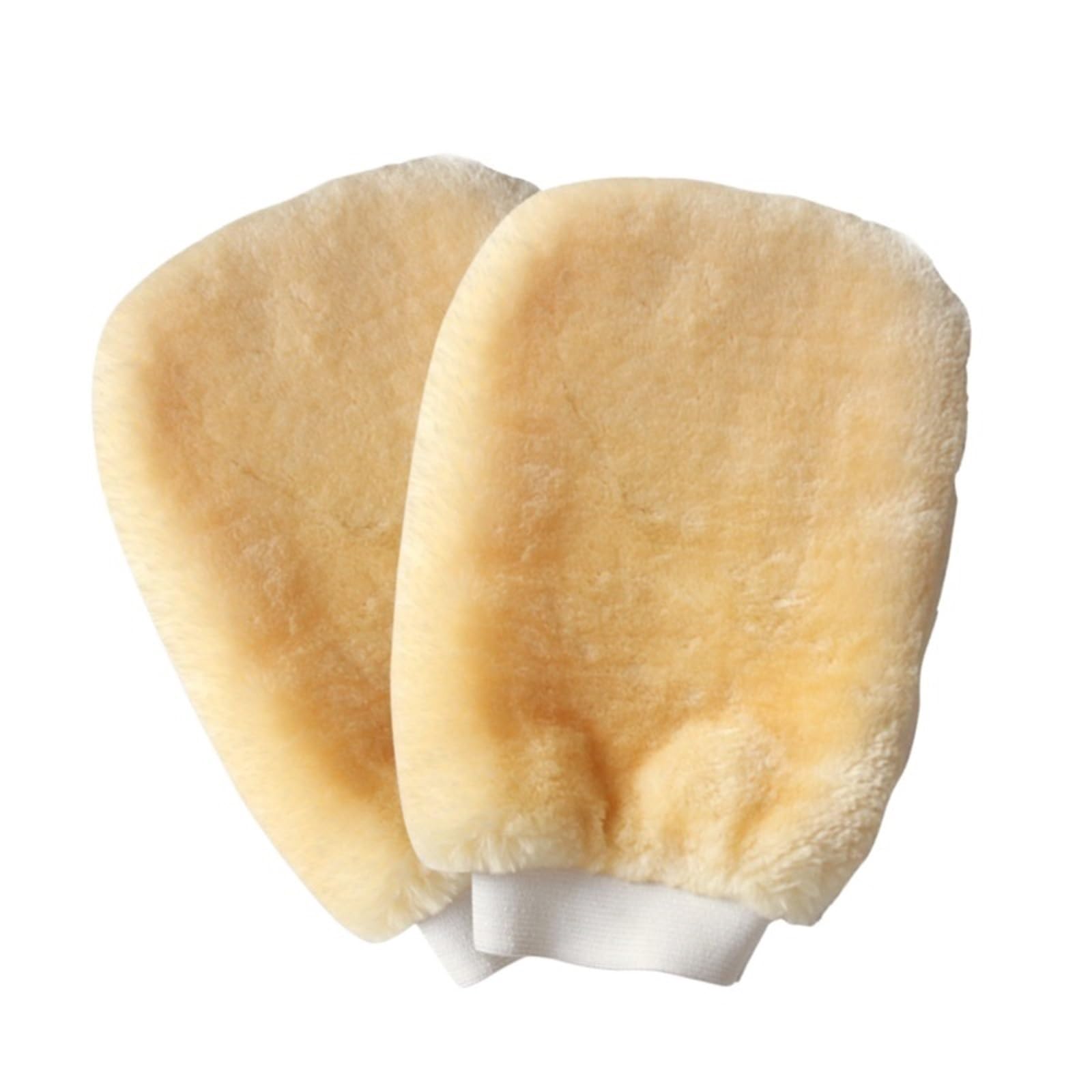 HEUchuan Fleece Car Wash Gloves 2Pcs Car Washing Glove Thickened Soft Microfiber Wool Plush Auto Cleaning Wash Mitt Motorcycle Washer Care Kit Wipe Automotive Tools