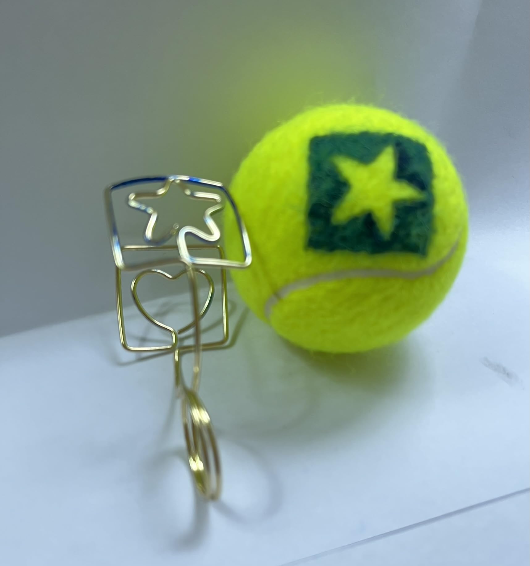 SI CI Tennis Ball Marker Stencil with Wire-Made Symbols, Gold