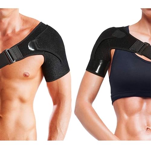 Miniatura 8 de Soporte de compresión de hombro para aliviar el dolor, manga de compresión para hombres y mujeres, soporte térmico para manguito rotador rotador,