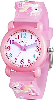Kinderuhr, wasserdichte Kinderuhr, Quarzwerk, 3D-Cartoon-Design, Kinderuhr, Digitale Kinderuhr, 3 Jahre bis 11 Jahre, Mädchen, Kinder, analoge Quarzuhr