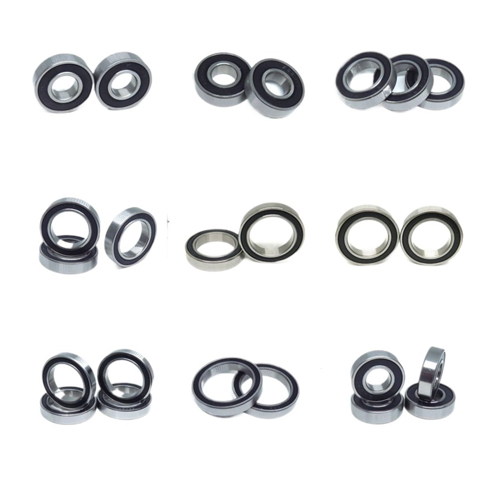 YIVELYYZG 2 Pieces 6806-2RS Bearing 30x42x7 mm 6806RS 61806 2RS RS 30 * 42 7 Thin 6806 Ball Bicycle(6000-2RS 10x26x8mm)