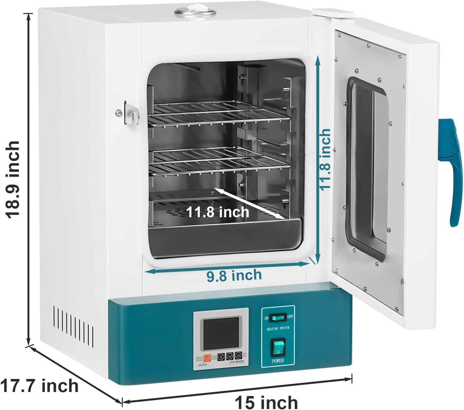 20-Liter-laborinkubator Mit Pid-regelung, Digitaler Temperaturanzeige Von 0–65 °c, Mikrobiologisches Forschungsgerät Für Wissenschaftliche Experimente, Zuverlässiges Und Präzises
