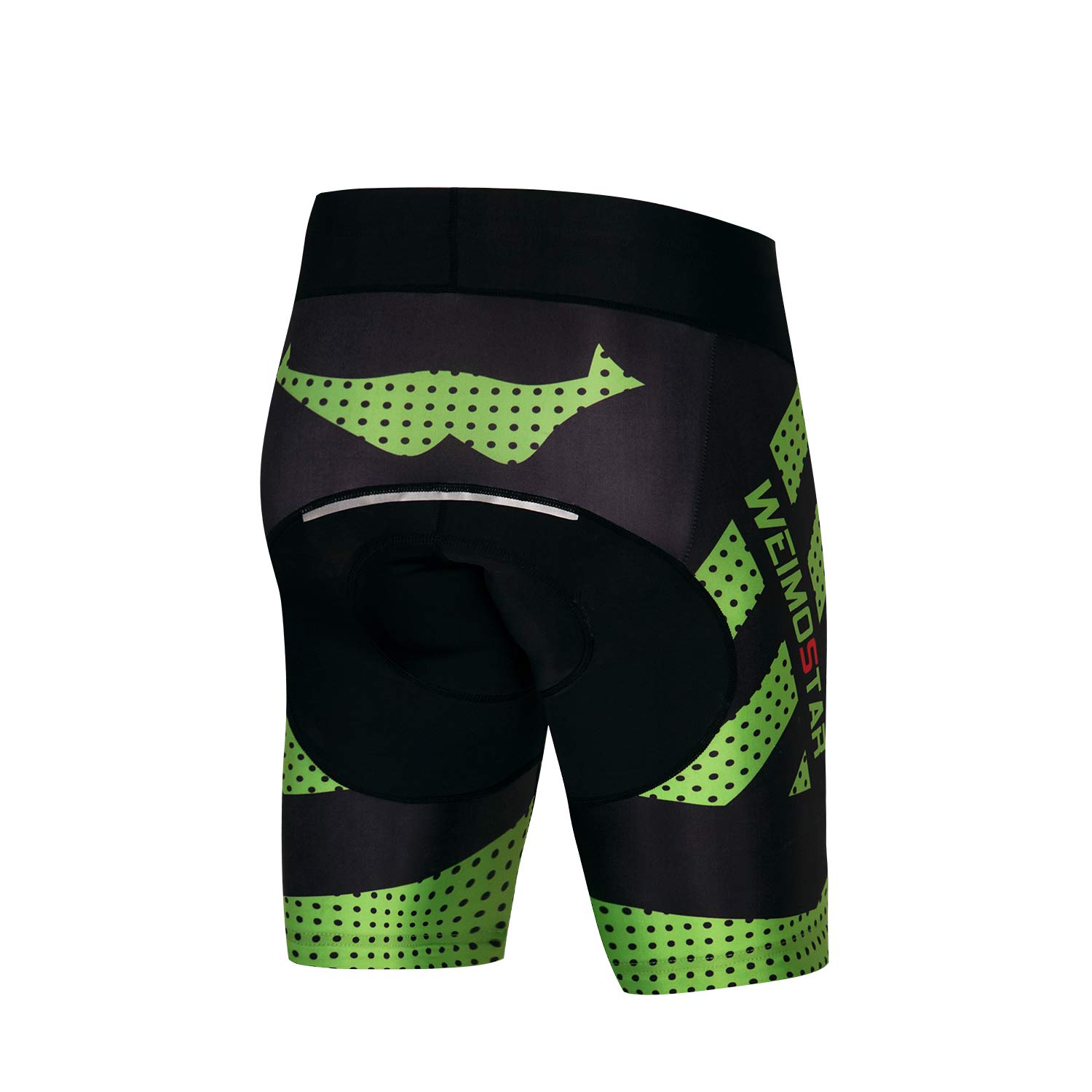Cycling Shorts Men Coolmax 4D Gel Padded Tight Shockproof Reflective Safe at Night Green XL