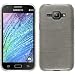 Produktbild PhoneNatic Case kompatibel mit Samsung Galaxy J1 (2015 - J100) - weiß Silikon Hülle Brushed + 2 Schutzfolien