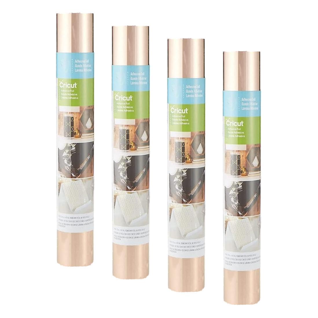Cricut 2003651 Adhesive Metallic Foil 12"X48"-Rose Gold, 12" x 48" (Pack of 4)
