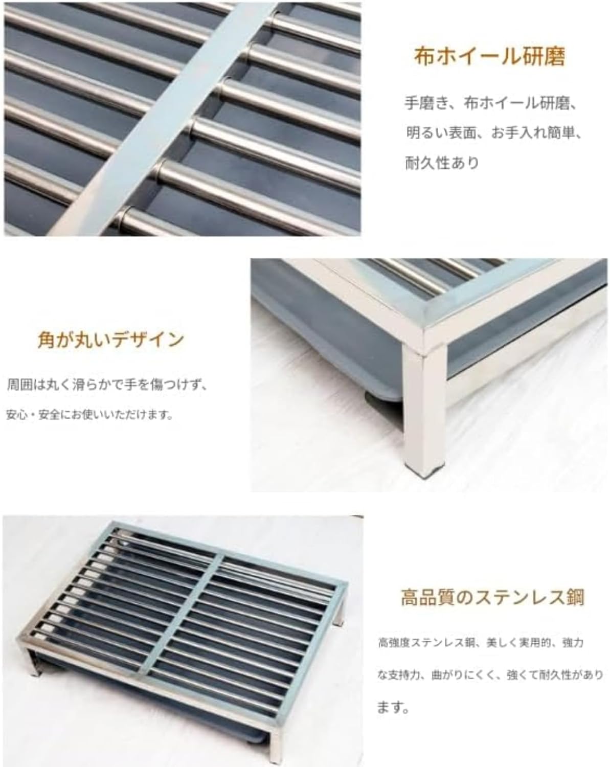 Oanawy ステンレス鋼の犬用トイレ ペット用トイレ ステンレス鋼の トイレ 中小型 トイレトレイ (S,ステンレス鋼のトレイ)