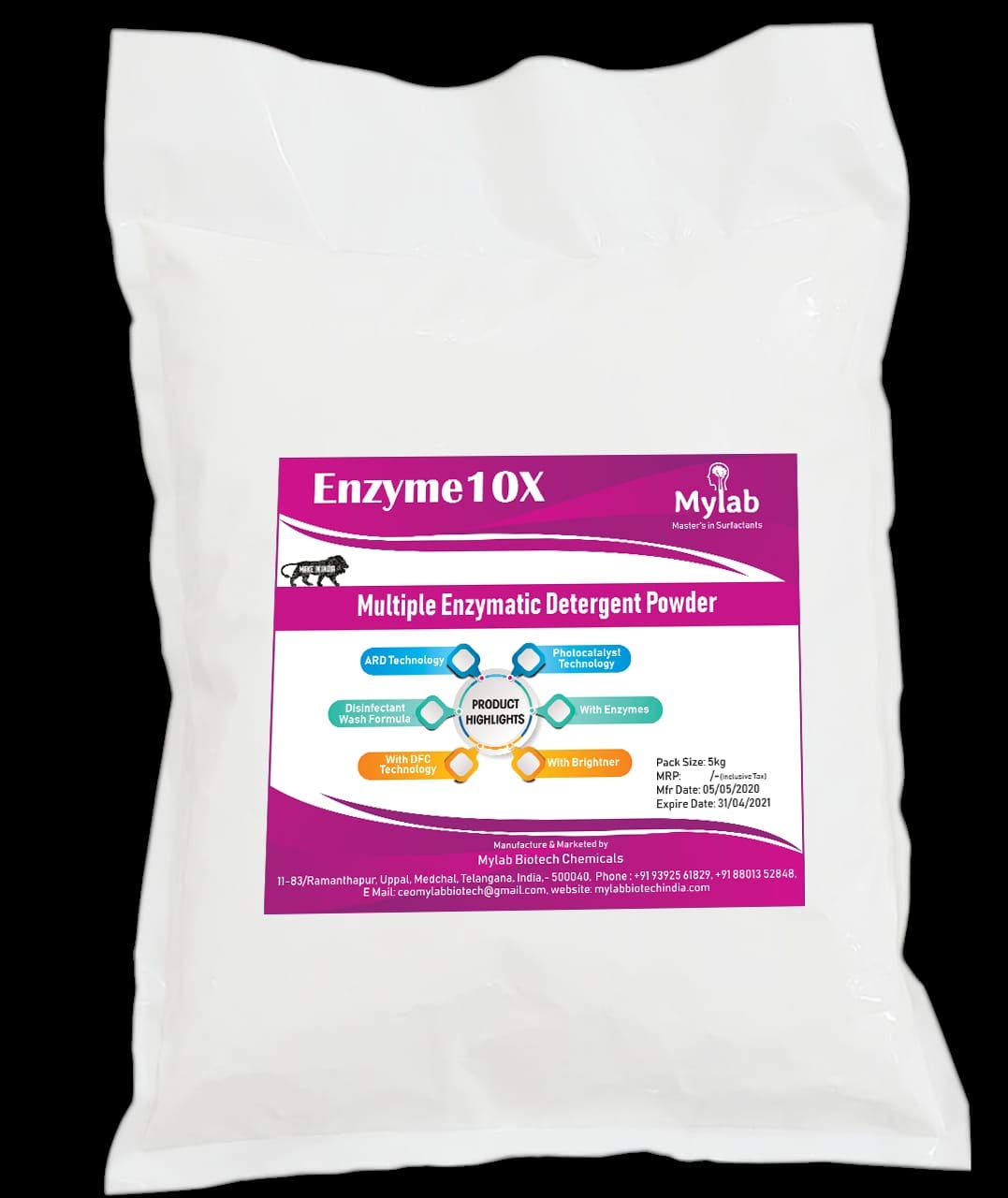 MyLab Enzyme 10X Laundry Detergents Powder 5Kg Amazon.in Health
